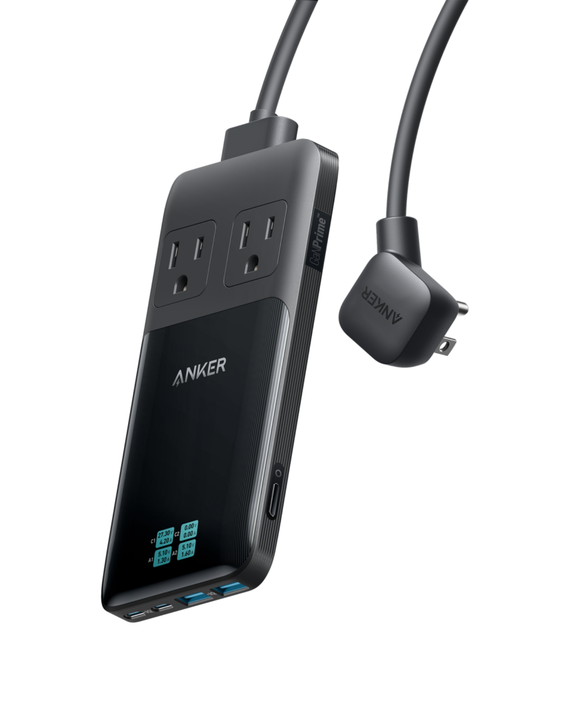 Anker公式サイトに掲載されている製品画像。ホテル据え置き用の充電器 Anker Prime Charging Station（6-in-1, 140W）本体
